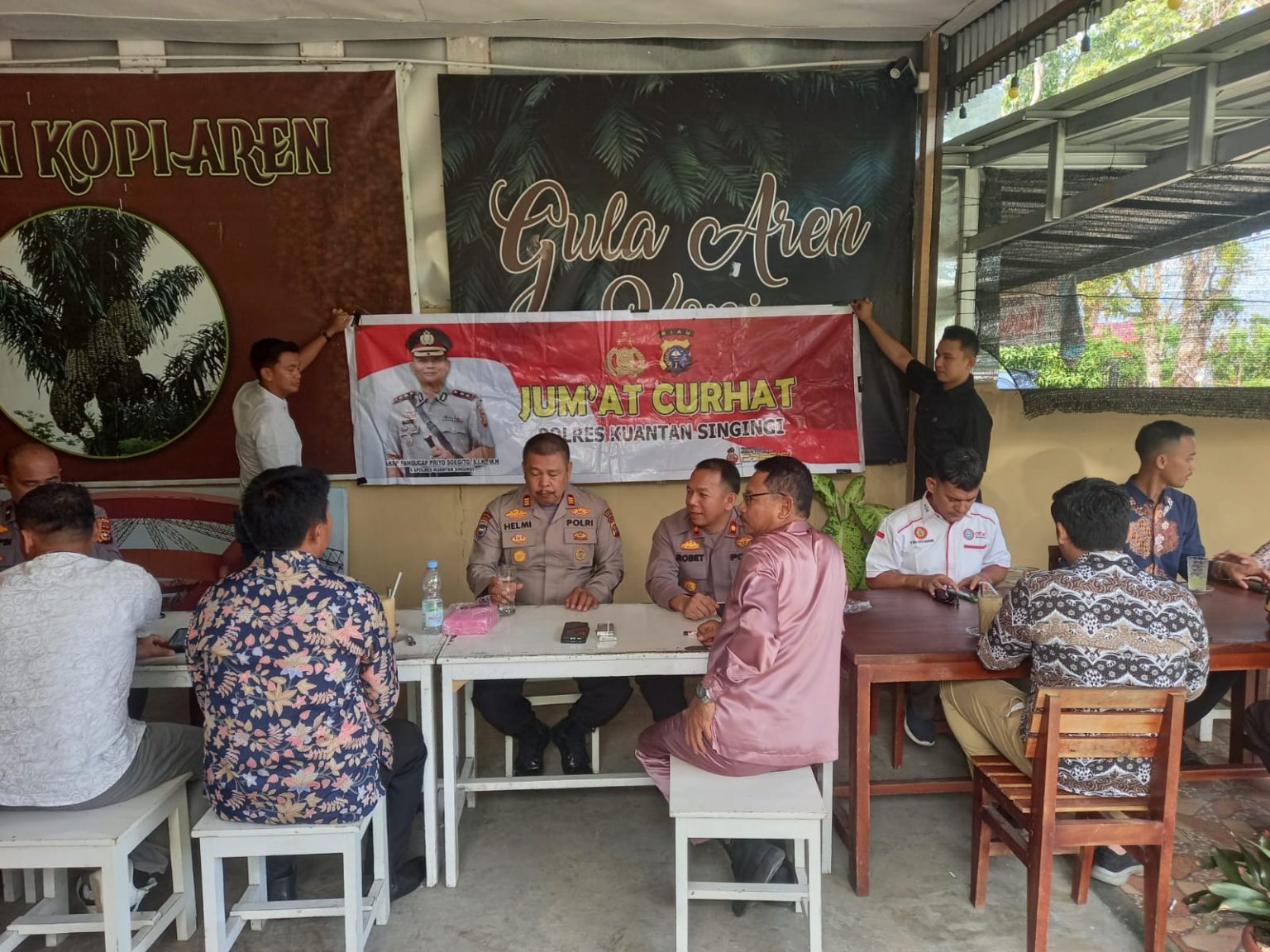 Polres Kuansing Gelar Jum’at Curhat Bersama SPSI Niba Agn Kuansing